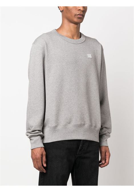 felpa face unisex grigia in cotone ACNE STUDIOS | Felpe | CI0140X92